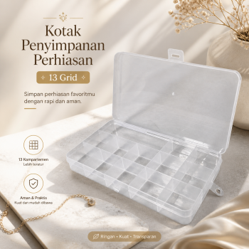 Kotak Penyimpanan Perhiasan Grid Box Multifunction Organizer - J13/J24