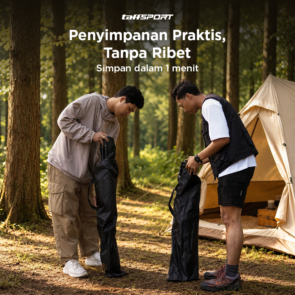 Gambar produk TaffSPORT Kursi Lipat Outdoor Camping Portable Oxford Folding Chair - TP2 - 5