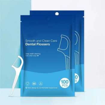 TaffOmicron Dental Floss Benang Gigi Pembersih Plak 100 PCS - TF-100