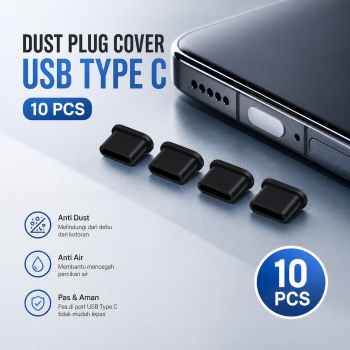 ICLOTH Dust Plug Cover Penutup Port Charger Laptop HP 10 PCS - CL1