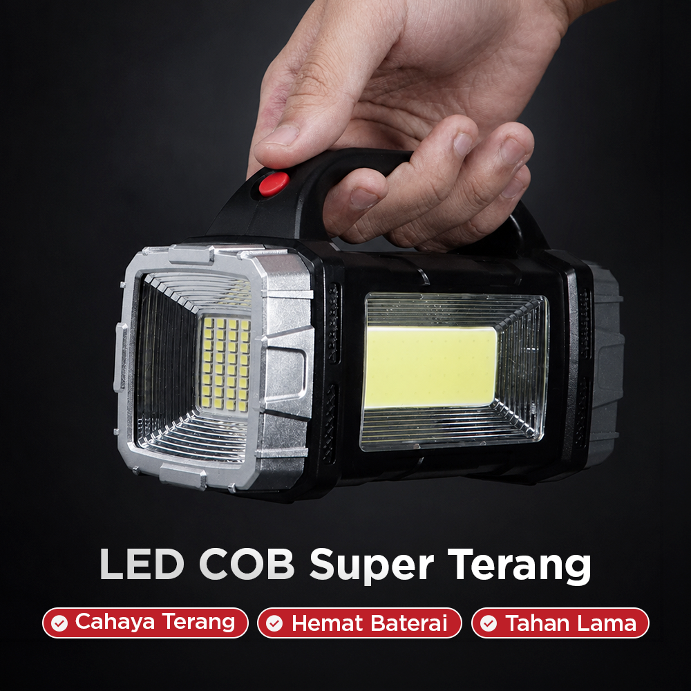 Rozoa Senter Camping Lampu LED COB Solar Power Bank Rechargeable - JY-2289 Gambar produk Rozoa Senter Camping Lampu LED COB Solar Power Bank Rechargeable - JY-2289 - 1