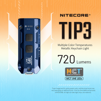 Nitecore Senter LED Mini Gantungan Keychain Flashlight 700 Lumens - TIP3