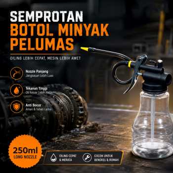 OTOHEROES Botol Minyak Pelumas Semprotan Oil Grease Gun Long Nozzle - Q001
