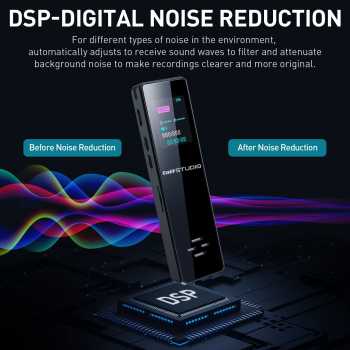 Gambar produk TaffSTUDIO Perekam Suara Portabel Voice Recorder Noise Reduction MP3 - ZD67 - 3