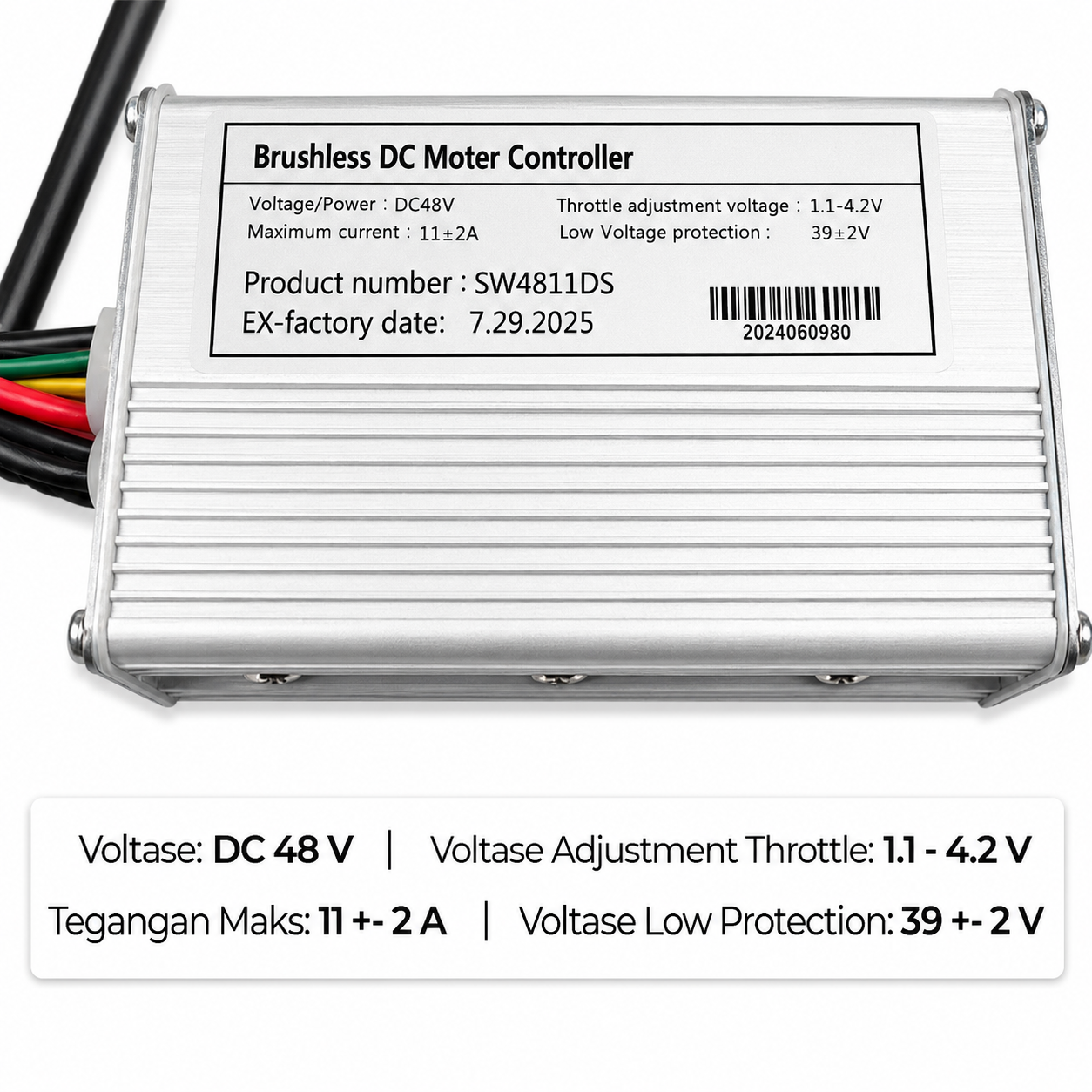 Lankeleisi Motor Controller Sepeda Listrik DC48V for Lankeleisi MX3.8 - SW4811DS Gambar produk Lankeleisi Motor Controller Sepeda Listrik DC48V for Lankeleisi MX3.8 - SW4811DS - 5