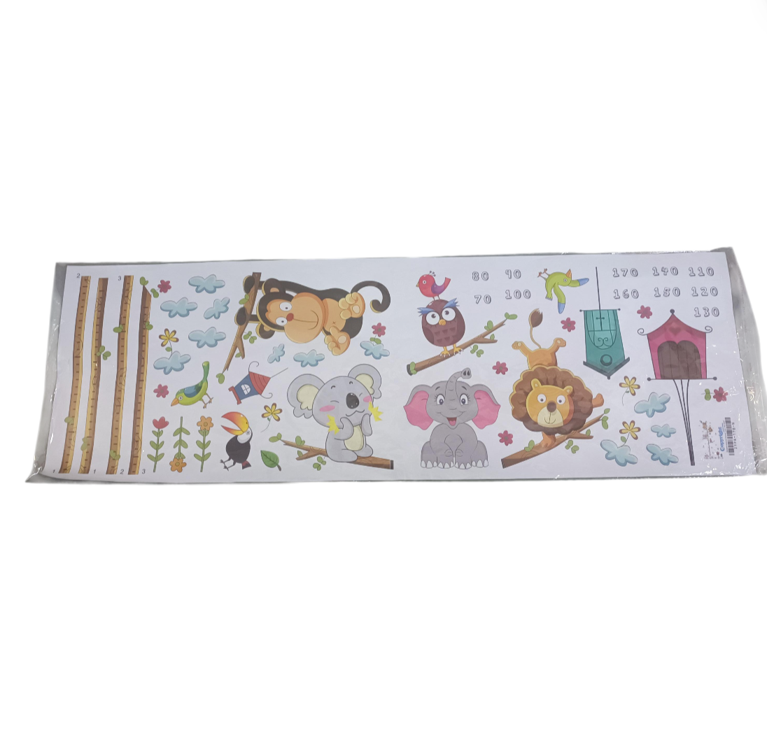 ZOOYOO Wallpaper Stiker Dinding Pengukur Tinggi Badan Anak Room Decor - HM0178 Gambar produk ZOOYOO Wallpaper Stiker Dinding Pengukur Tinggi Badan Anak Room Decor - HM0178 - Kemasan