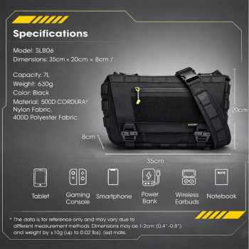 Gambar produk NITECORE Tas Selempang Sling Bag Tactical Modular Cordura 500D 7L - SLB06 - 6