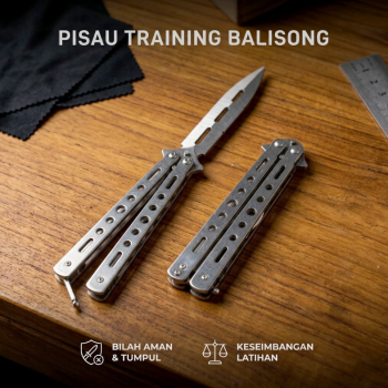 KNIFEZER Pisau Training Balisong Butterfly Knife - A3