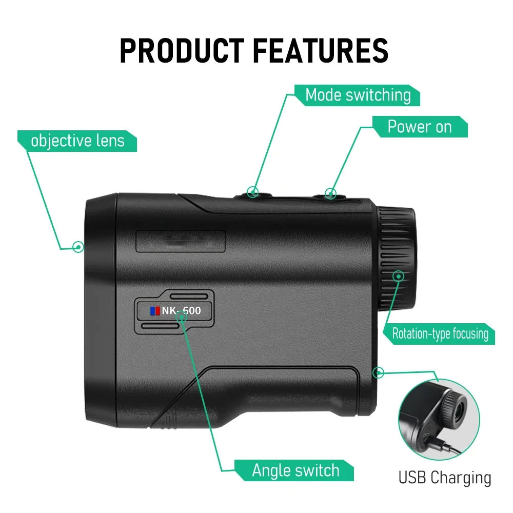 REVASRI Teropong Ukur Jarak Golf Range Finder Digital 650 Yards - NK-600 Gambar produk REVASRI Teropong Ukur Jarak Golf Range Finder Digital 650 Yards - NK-600 - 7
