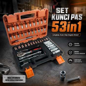 Gambar produk Taffware Peralatan Set Kunci Pas Professional Tools 53in1 - CR-V53