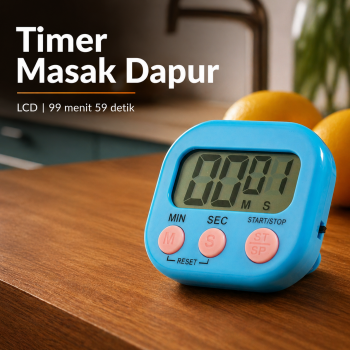 Timer Masak Dapur LCD Digital Clock Magnet Alarm Kitchen Countdown - DOL-118