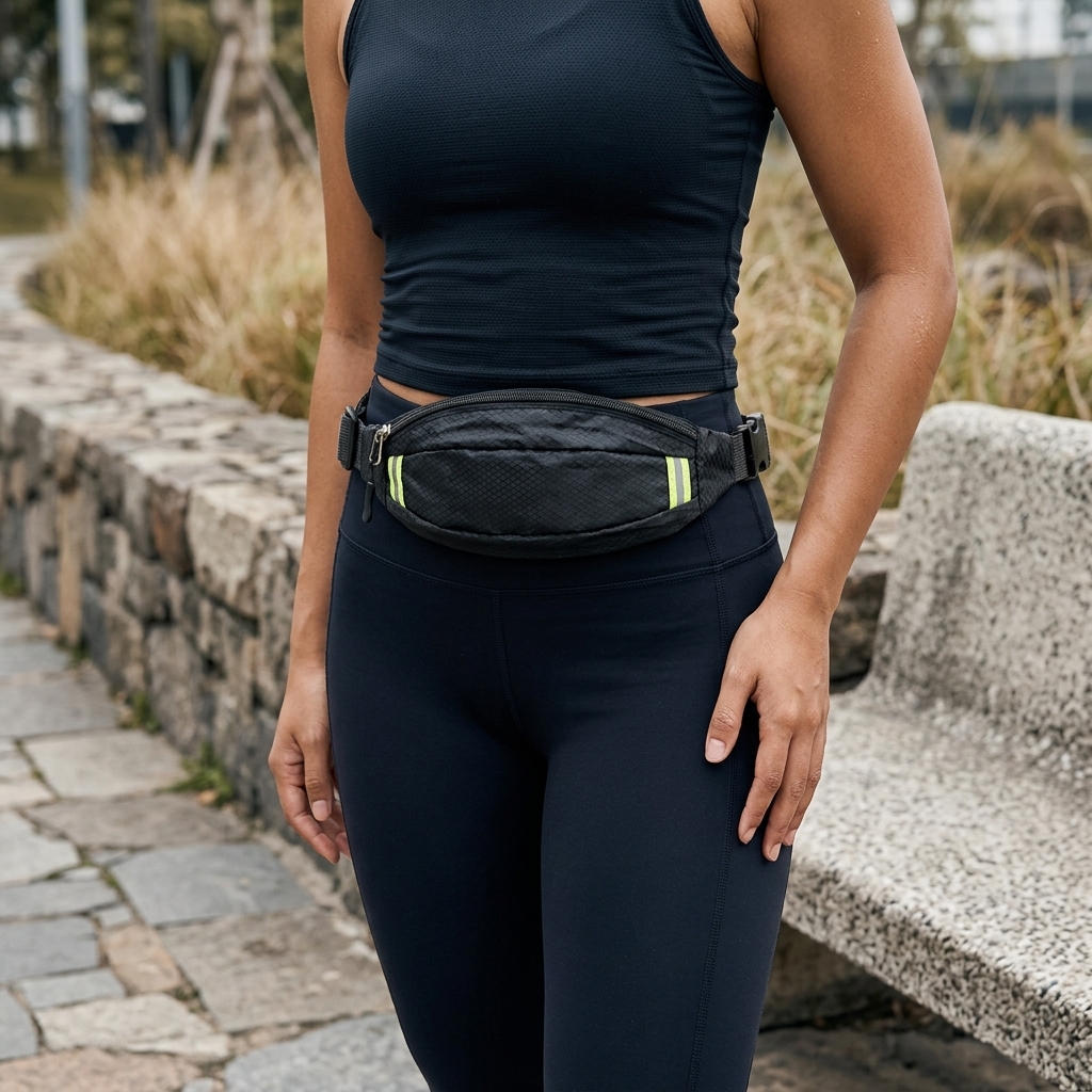 Tas Pinggang Olahraga Lari Waterproof Running Waist Bag Reflektif - DX719 Gambar produk Tas Pinggang Olahraga Lari Waterproof Running Waist Bag Reflektif - DX719 - 6