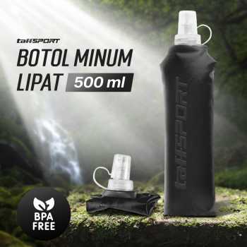TaffSPORT Botol Minum Lipat Soft Flask Foldable Water Bottle TPU 500ml - TF-50