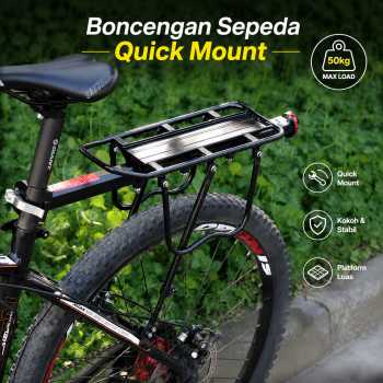 TaffSPORT Rak Boncengan Belakang Sepeda Rear Rack Quick Mount - RCK-103