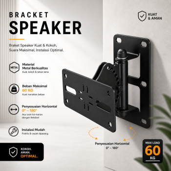 Gambar produk MagiDeal Bracket Speaker Dinding Wall Mount Vertical Type 2 PCS - SP-75