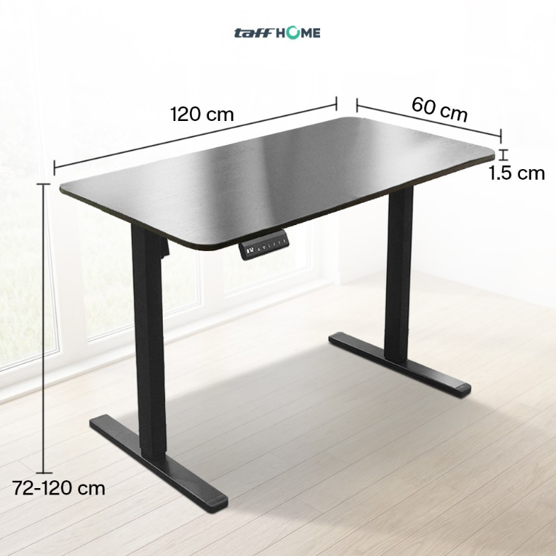 TaffHOME Meja Kerja Gaming Elektrik Adjustable Lifting Desk 120x60cm - FH-5 Gambar produk TaffHOME Meja Kerja Gaming Elektrik Adjustable Lifting Desk 120x60cm - FH-5 - 6