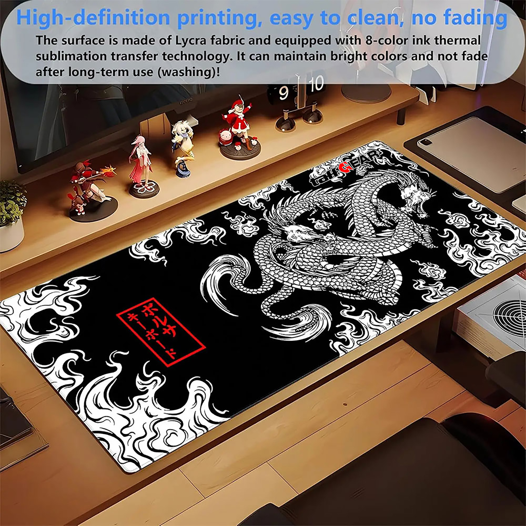 TaffGEAR Mouse Pad Gaming Japanese Dragon Desk Mat 300x600x3mm - M35 Gambar produk TaffGEAR Mouse Pad Gaming Japanese Dragon Desk Mat 300x600x3mm - M35 - 2