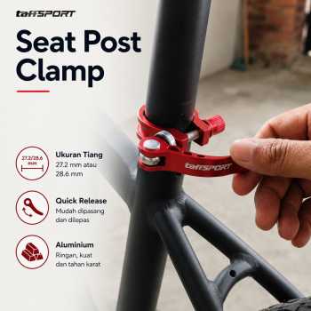 TaffSPORT Seat Post Clamp Sepeda Quick Release 31.8mm for 27.2/28.6mm - S2
