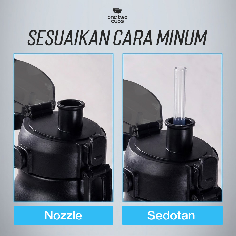 One Two Cups Botol Minum Tumbler Air Panas Dingin Double Spout 1.7L - ZY269 Gambar produk One Two Cups Botol Minum Tumbler Air Panas Dingin Double Spout 1.7L - ZY269 - 3