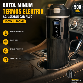 JAISUNG Botol Minum Termos Elektrik Adjustable Car Plug 100W 500ml - 2302