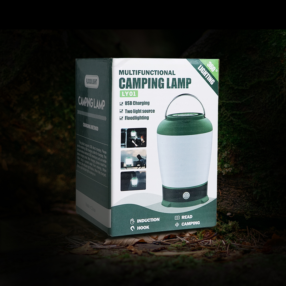 FLOODLIGHT Lampu LED Camping Tenda Waterproof 2in1 2000mAh 5V - LY01 Gambar produk FLOODLIGHT Lampu LED Camping Tenda Waterproof 2in1 2000mAh 5V - LY01 - Kemasan
