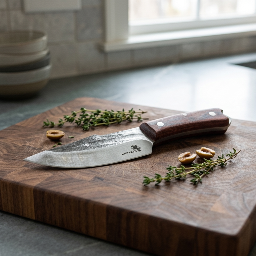 KNIFEZER Pisau Daging Stainless Steel 4Cr13 Forged Butcher Knife - B05 Gambar produk KNIFEZER Pisau Daging Stainless Steel 4Cr13 Forged Butcher Knife - B05 - 2