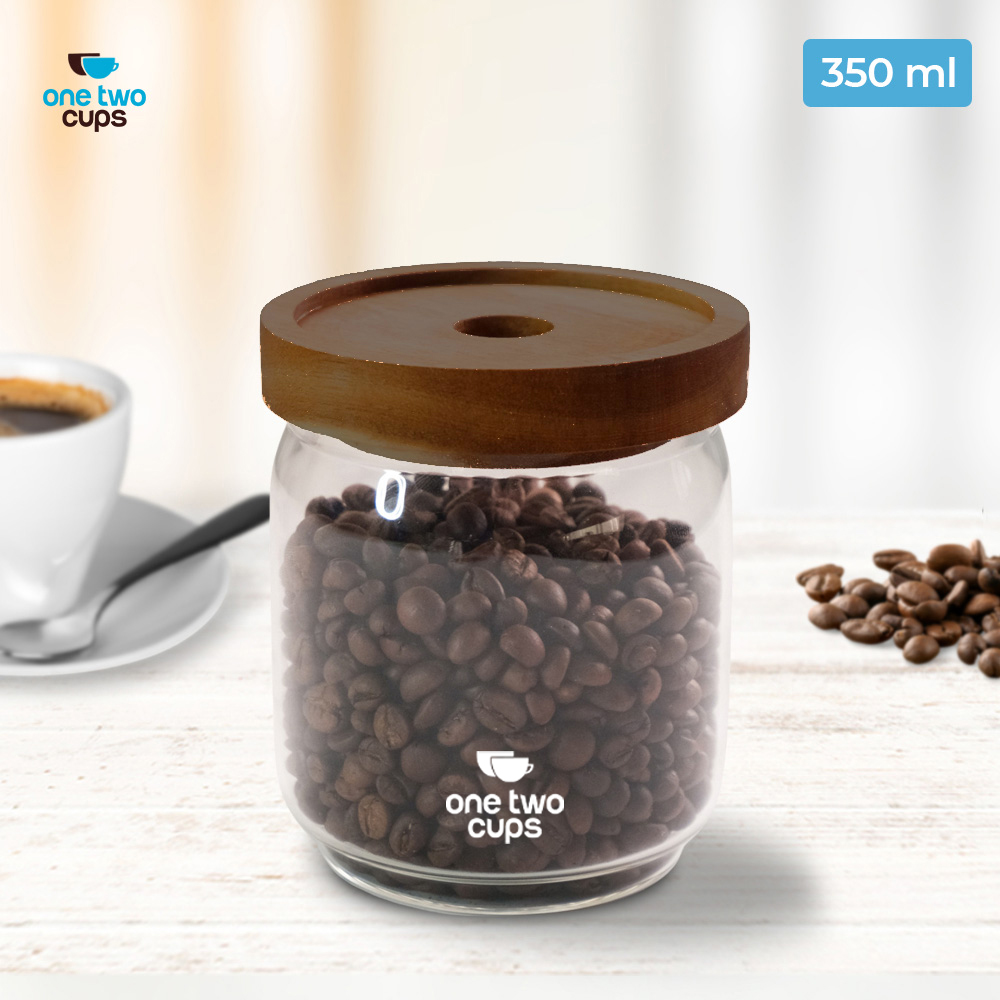 One Two Cups Toples Kaca Penyimpanan Makanan Kedap Udara Storage Jar 350ml - SL01 Gambar produk One Two Cups Toples Kaca Penyimpanan Makanan Kedap Udara Storage Jar 350ml - SL01 - Utama