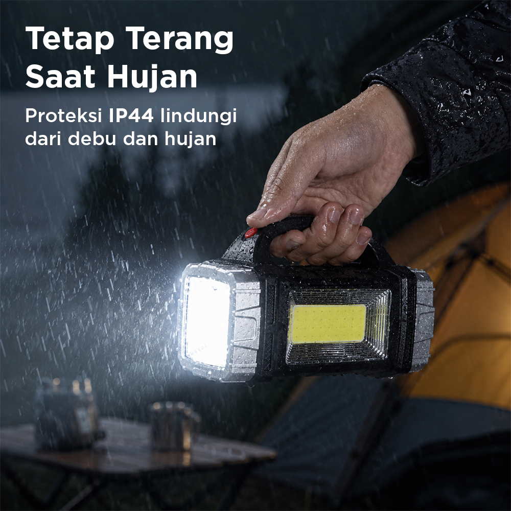 Rozoa Senter Camping Lampu LED COB Solar Power Bank Rechargeable - JY-2289 Gambar produk Rozoa Senter Camping Lampu LED COB Solar Power Bank Rechargeable - JY-2289 - 5