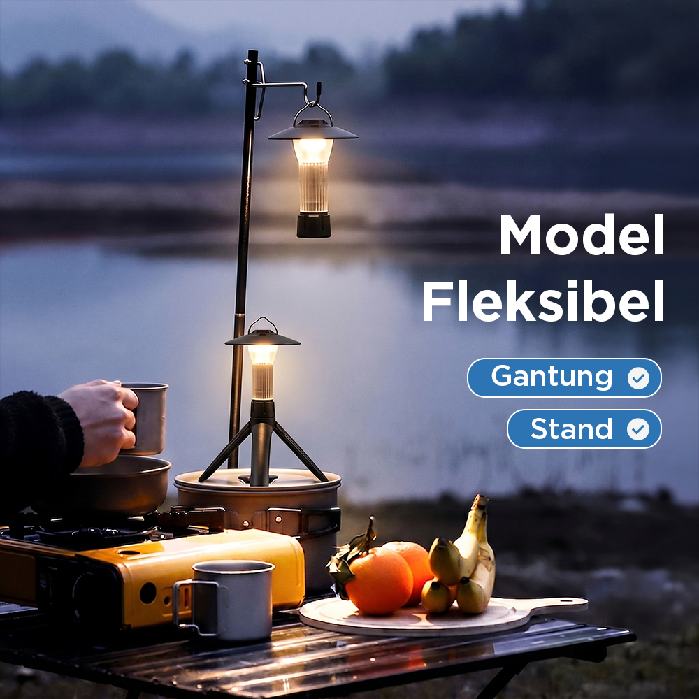 JANGYA Lampu LED Camping Lantern Dimmable Waterproof 2200mAh - HY-777 Gambar produk JANGYA Lampu LED Camping Lantern Dimmable Waterproof 2200mAh - HY-777 - 5