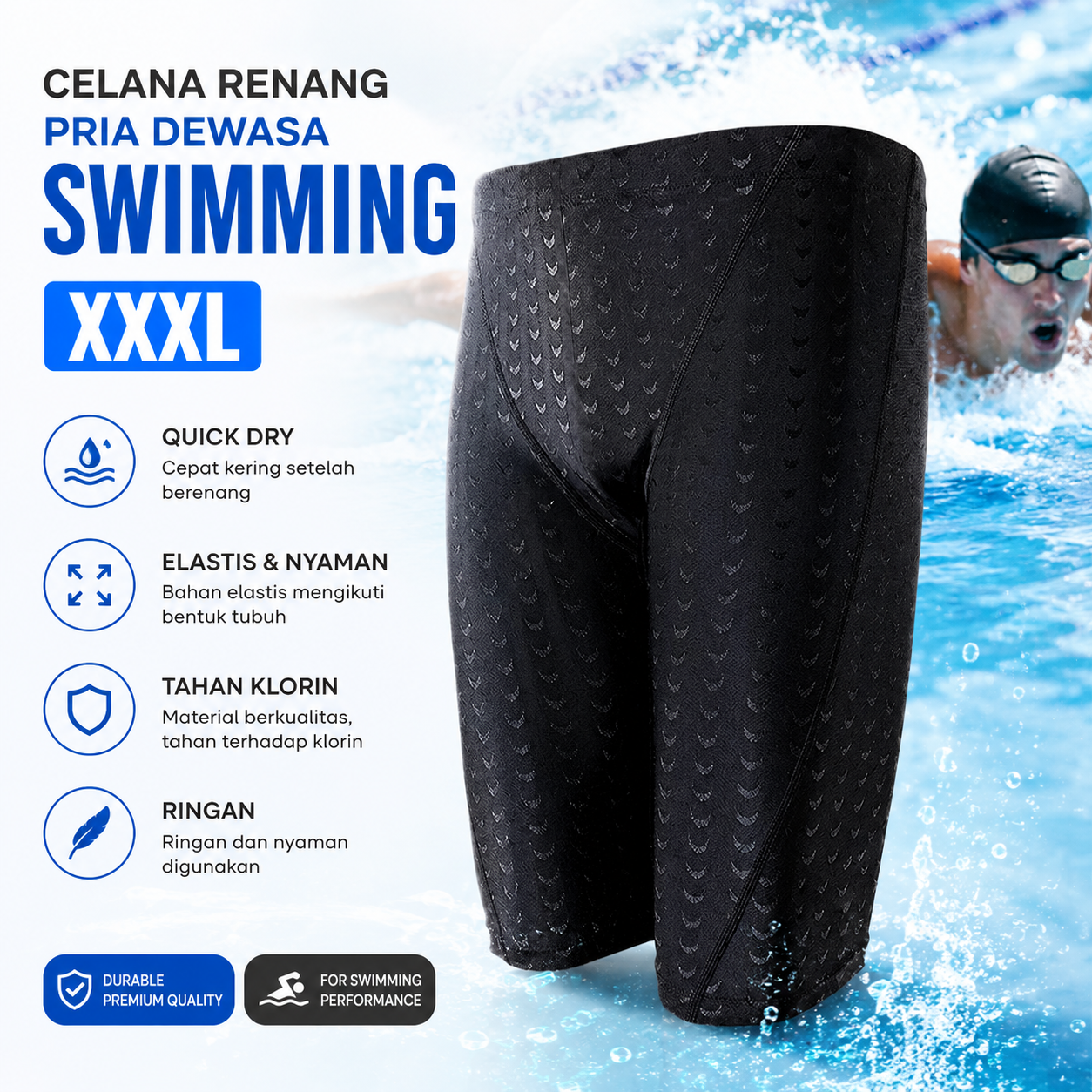 Xiayi Chaonan Celana Renang Pria Dewasa Swimming XXXL - 1706-1 Gambar produk Xiayi Chaonan Celana Renang Pria Dewasa Swimming XXXL - 1706-1 - Utama