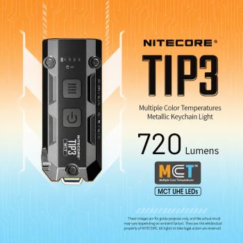 Nitecore Senter LED Mini Gantungan Keychain Flashlight 700 Lumens - TIP3