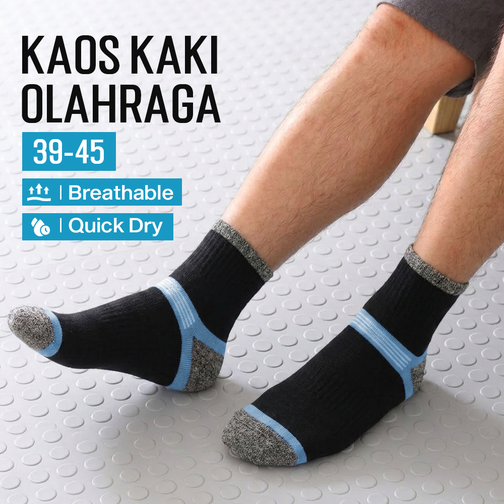 ZTOET Kaos Kaki Pendek Olahraga Quick Dry Breathable Sock Pria 39-45 - WZ173 Gambar produk ZTOET Kaos Kaki Pendek Olahraga Quick Dry Breathable Sock Pria 39-45 - WZ173 - Utama