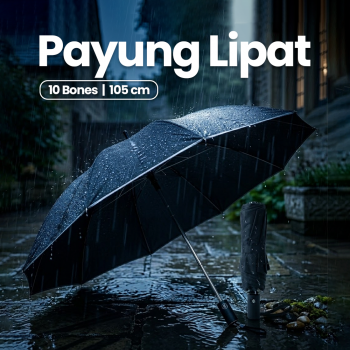 Gambar produk REFLESA Payung Lipat Buka Tutup Otomatis Reflective Strip 105cm - MI7454