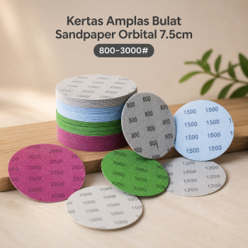 VITITE Kertas Amplas Bulat Sandpaper Orbital 7.5cm 800-3000# 30 PCS - CB-30