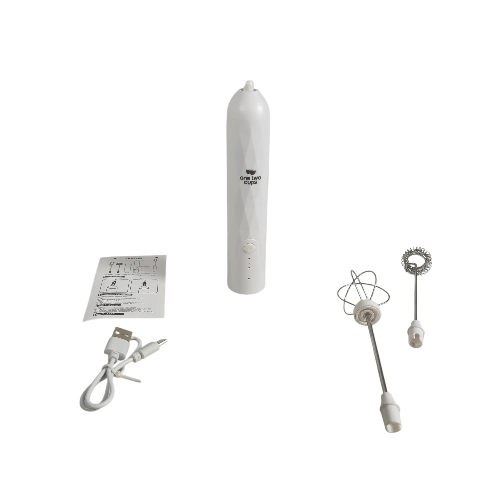 Gambar produk One Two Cups Hand Mixer Mini Pengocok Telur Whisk Foamer USB Type C - HMW10 - 4