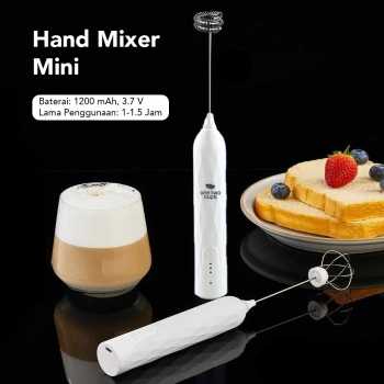 One Two Cups Hand Mixer Mini Pengocok Telur Whisk Foamer USB Type C - HMW10