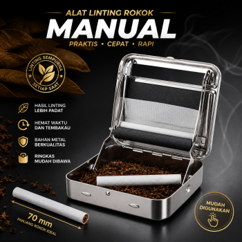 Gambar produk GIZEH Alat Linting Rokok Manual Cigarette Rolling Box 70mm - HP-10