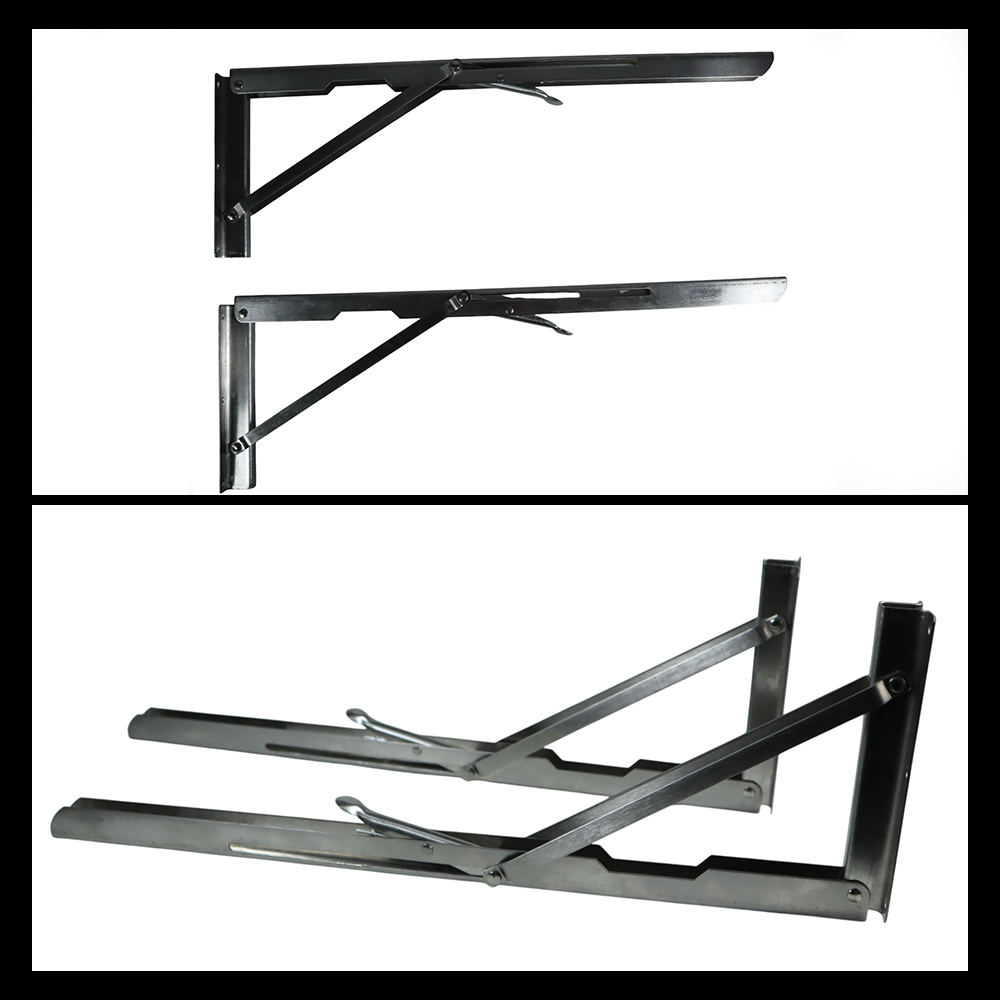 KAK Bracket Engsel Siku Folding Stainless Steel 2 PCS 20 Inch - KAK-6113 Gambar produk KAK Bracket Engsel Siku Folding Stainless Steel 2 PCS 20 Inch - KAK-6113 - 1