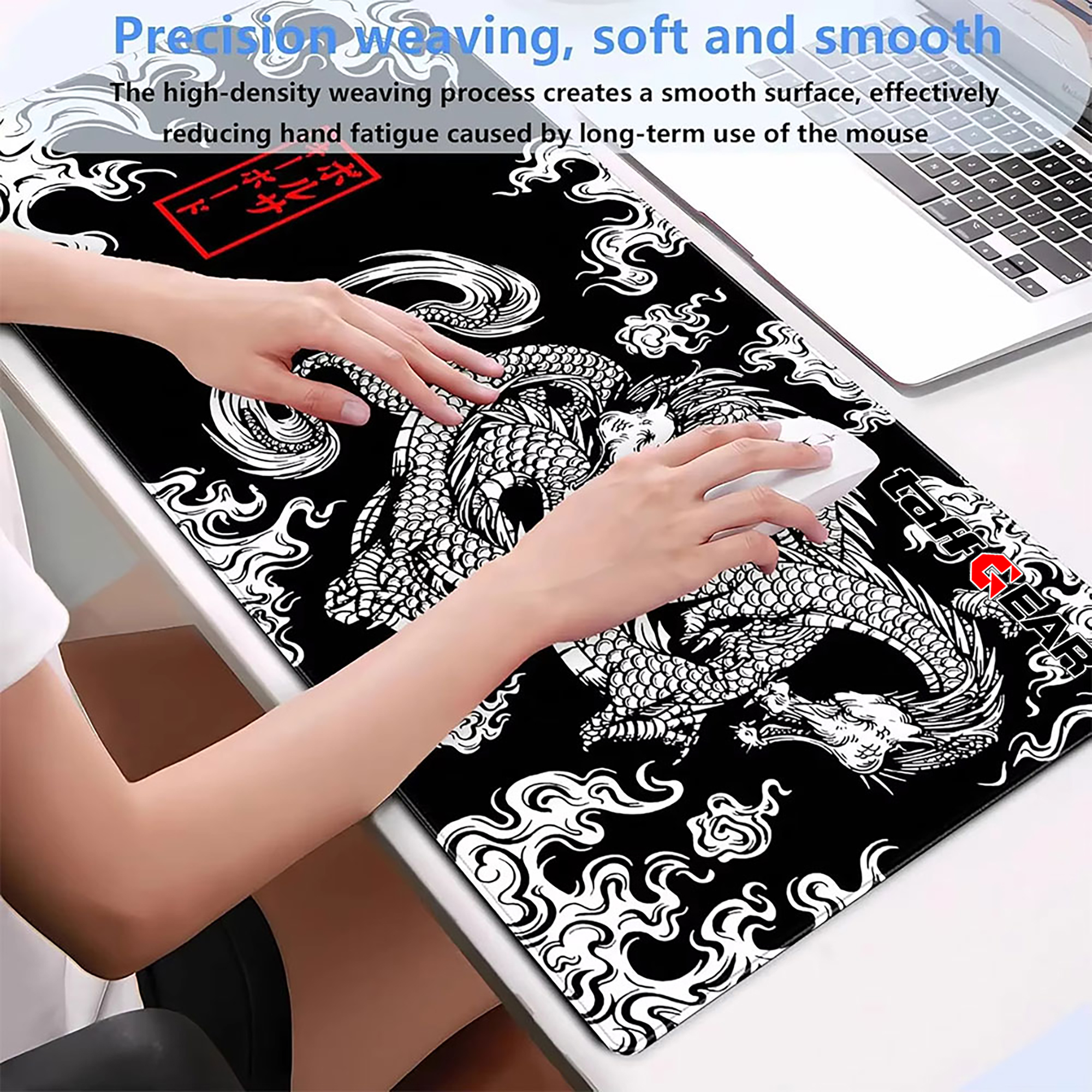 TaffGEAR Mouse Pad Gaming Japanese Dragon Desk Mat 300x600x3mm - M35 Gambar produk TaffGEAR Mouse Pad Gaming Japanese Dragon Desk Mat 300x600x3mm - M35 - 3