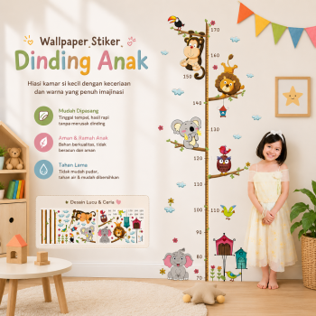 ZOOYOO Wallpaper Stiker Dinding Pengukur Tinggi Badan Anak Room Decor - HM0178