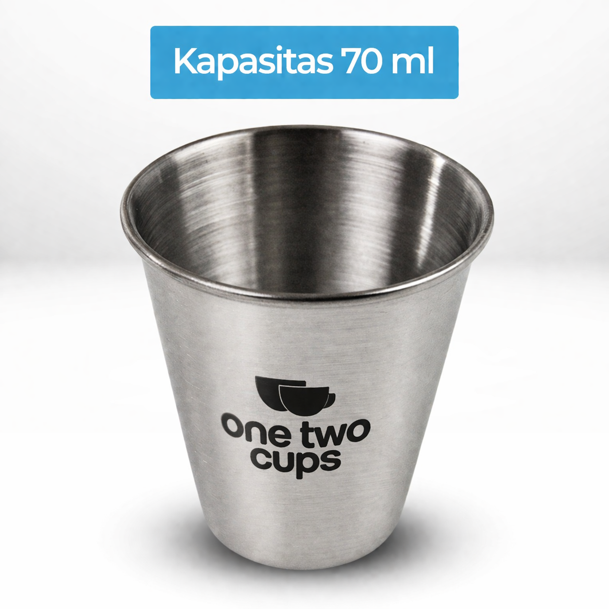 One Two Cups Set Gelas Camping Stainless Steel Travel Mug 70ml 4 PCS - S410 Gambar produk One Two Cups Set Gelas Camping Stainless Steel Travel Mug 70ml 4 PCS - S410 - 3