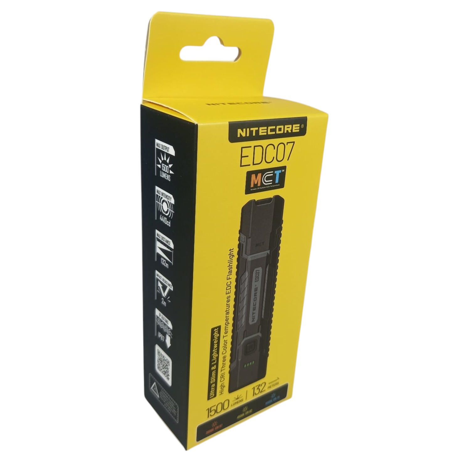 Gambar produk NITECORE Senter LED Flashlight 3 Color Rechargeable IP67 1500 Lumens - EDC07 - Kemasan