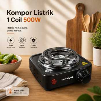 Gambar produk TaffHOME Kompor Listrik 1 Tungku Mini Portable Coil Hot Plate 500W - WY-03B