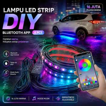 EJ's Lampu LED Strip DIY Flexible RGB Bluetooth App Controller 4 PCS - JIA4
