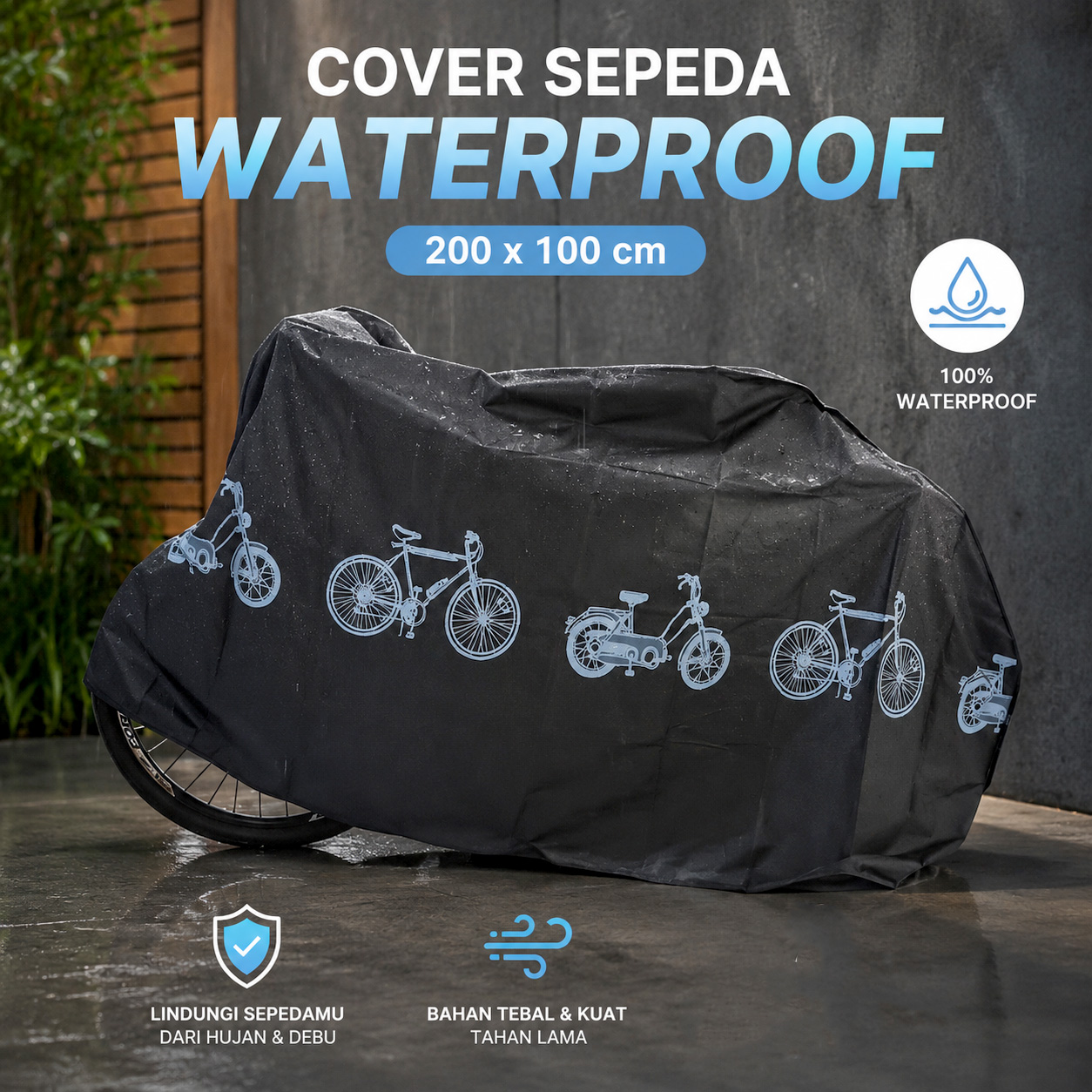 ANTRIS Sarung Cover Pelindung Sepeda Waterproof Dustproof Outdoor - ANT44 Gambar produk ANTRIS Sarung Cover Pelindung Sepeda Waterproof Dustproof Outdoor - ANT44 - Utama