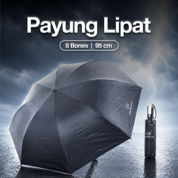 Gambar produk Payung Lipat Buka Tutup Manual Polos Anti UV 8 Bone 95cm - UM162