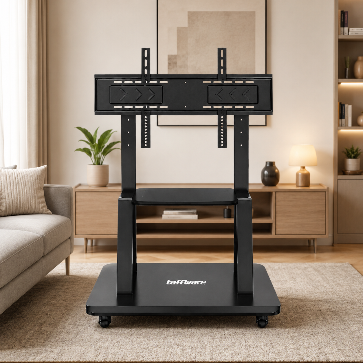 Taffware Bracket TV Floor Stand Wheel VESA 600x400 for 35-75 Inch TV - 1700 Gambar produk Taffware Bracket TV Floor Stand Wheel VESA 600x400 for 35-75 Inch TV - 1700 - 7