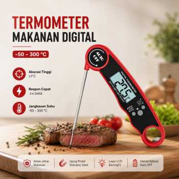 CANAMEK Termometer Makanan Digital Daging Kopi Susu Foldable - DTH138