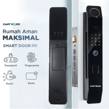 TaffHOME Smart Door Lock Fingerprint Password Card Cryptography Alarm - B35