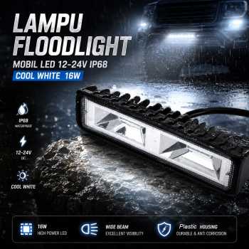 TaffLED Lampu Sorot Mobil LED Floodlight Headlight Cool White 16W - C20-ES